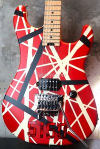 EVH Striped Series 5150 Red, / Black /  White Stripes