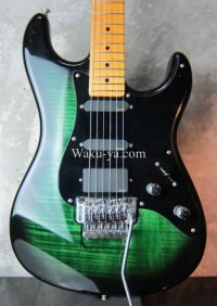 Valley Arts Custom Pro USA Green Sunburst 1P Flame Maple 