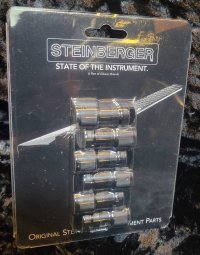 Steinberger Gearless "Chrome" Single  mount string locking Tuner Peg's  ６個入り１Set