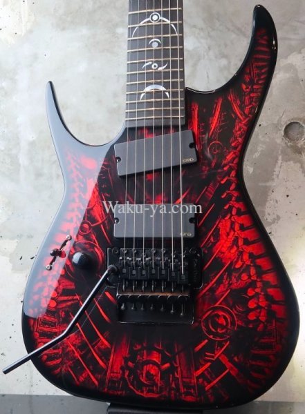 画像1: Dean USA Custom Shop Rusty Cooley RC7 Red Xenocide Lefty  (1)