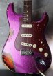 画像1: Fender Custom Shop 1962 Stratocaster Heavy Relic / Magenta Sparkle  (1)